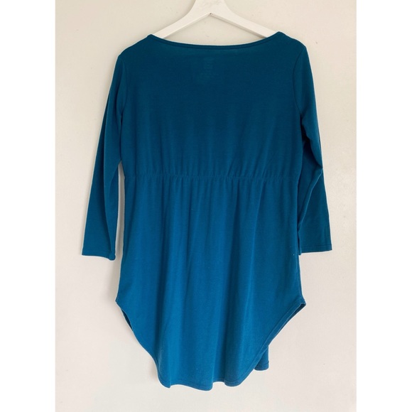 4/$20 OLD NAVY XS Teal Empire Waist Maternity V-Neck Top - Picture 6 of 15
